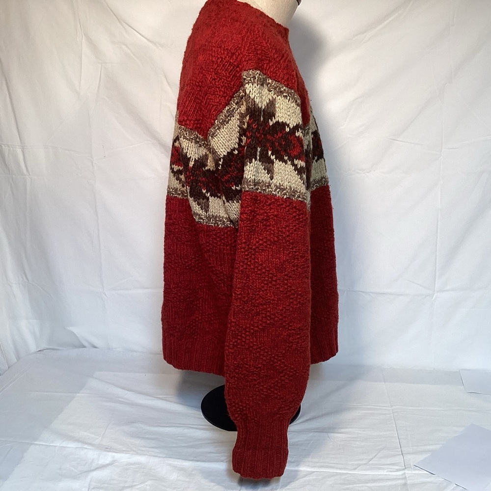Polo Ralph Lauren Vintage Men's Southwestern Aztec Wool Hand Knit Sweater Large - Picture 3 of 10